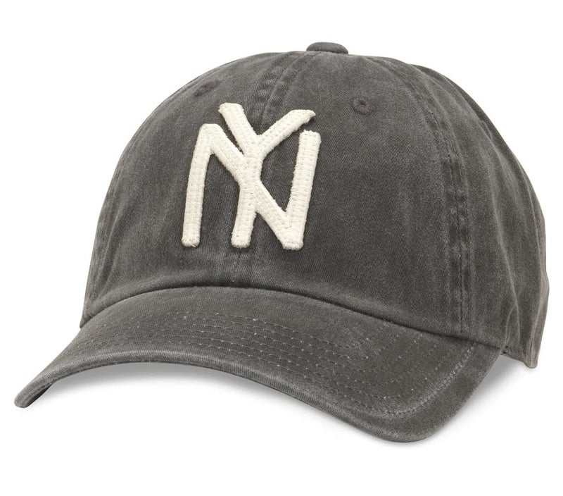AMERICAN NEEDLE New York Black Yankees Historic Negro League Team Archive Baseball Cap Adjustable Buckle Strap Dad Hat (44747A-NBY-BLK) - Image 1